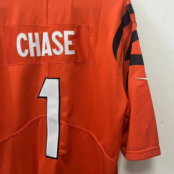 NFL Cincinnati Bengals #1 Orange Jersey - JaMarr Chase - Picture 4 of 8